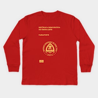 East Timor passport Kids Long Sleeve T-Shirt